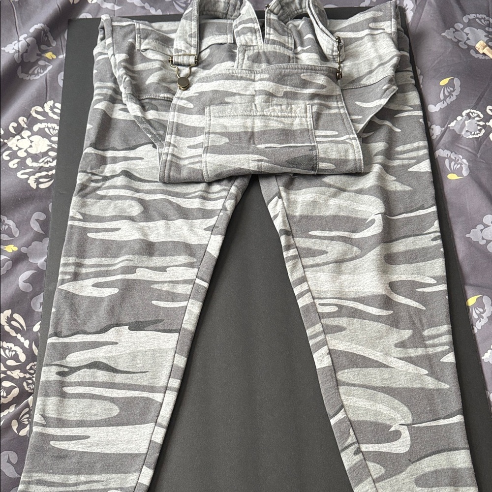 Vince Gray Camouflage Jumpsuit